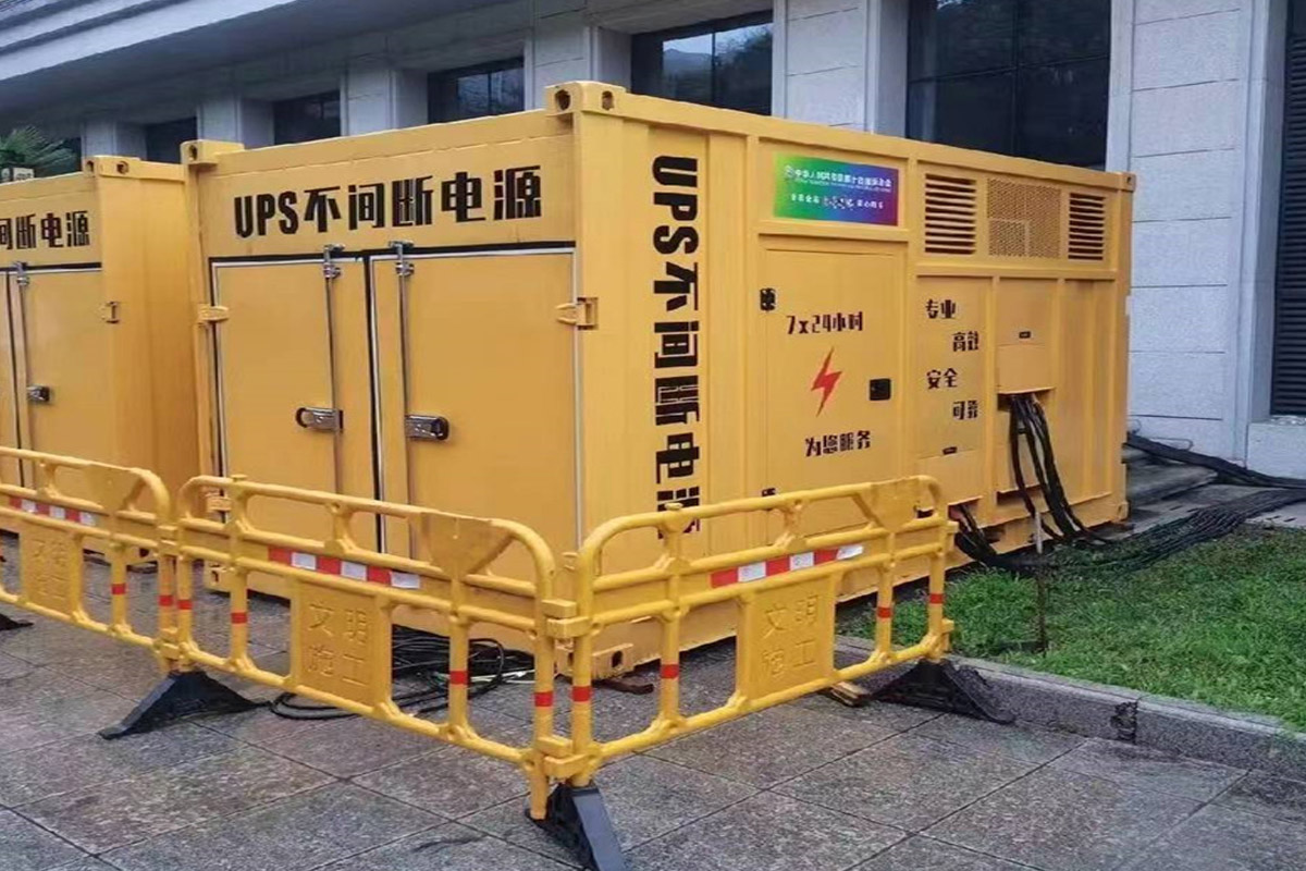 磐安发电机租赁施工现场